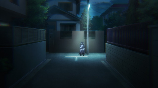 『ひげを剃る。そして女子高生を拾う。』第1話「電柱の下の女子高生」先行場面カット（C）しめさば・KADOKAWA／『ひげひろ』製作委員会