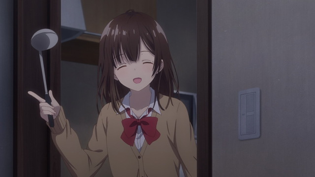 『ひげを剃る。そして女子高生を拾う。』第1話「電柱の下の女子高生」先行場面カット（C）しめさば・KADOKAWA／『ひげひろ』製作委員会