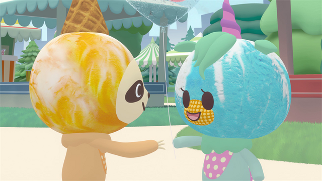 『iiiあいすくりん』第1話「バニランの一日」先行場面カット（C）シンエイ動画／あいすくりんs