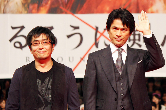 江口洋介（斎藤一役）＆大友啓史監督／『るろうに剣心 京都大火編』完成披露試写会