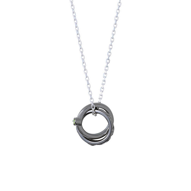 『ディズニー ツイステッドワンダーランド』　ディアソムニア寮　マレウス・ドラコニア　ツインリングネックレス 14,000円（税抜）(C)Disney