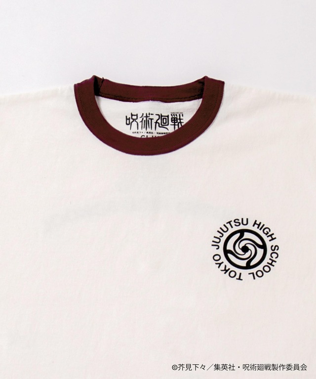 「呪術高専リンガーTシャツ」大人用のみ：5,500円（税込）（C）芥見下々／集英社・呪術廻戦製作委員会