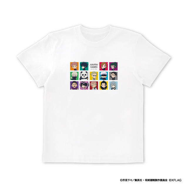Tシャツ（フリーサイズ） 価格：4,950円（税込）※二次販売（受注販売）でのみ購入可能（C）芥見下々／集英社・呪術廻戦製作委員会（C）XFLAG