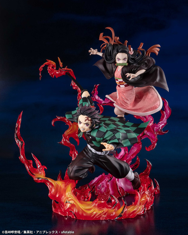 「フィギュアーツZERO 竈門炭治郎 全集中」「フィギュアーツZERO 竈門禰豆子 血鬼術」各7,480円（税込）（C）吾峠呼世晴／集英社・アニプレックス・ufotable