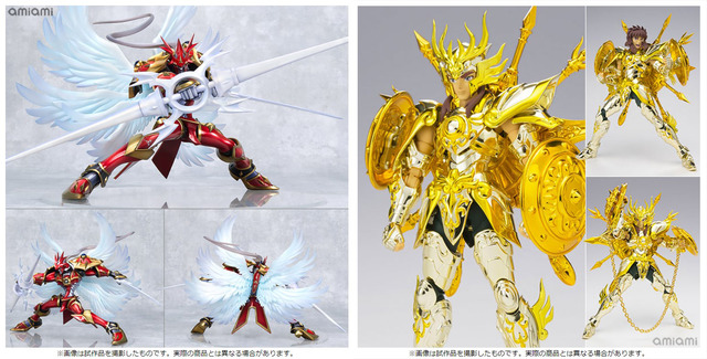 「G.E.M.シリーズ デジモンテイマーズ デュークモン：クリムゾンモード 完成品フィギュア」（C）本郷あきよし・東映アニメーション ／　「聖闘士聖衣神話EX ライブラ童虎(神聖衣) 『聖闘士星矢 黄金魂 -soul of gold-』」（C）車田正美/「聖闘士星矢 黄金魂」製作委員会