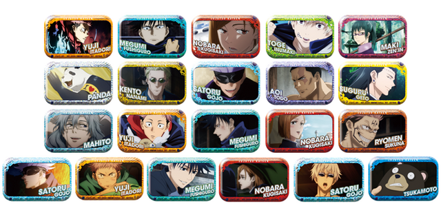 「『呪術廻戦』×ナムコキャンペーン」呪術廻戦 スクエア型ホログラム缶バッジ（C）芥見下々／集英社・呪術廻戦製作委員会