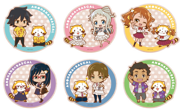 「あの日見た洗熊の名前を僕達はまだ知らない。」ダイカットウッドコースター（C）ANOHANA PROJECT（C）NIPPON ANIMATION CO.,LTD.