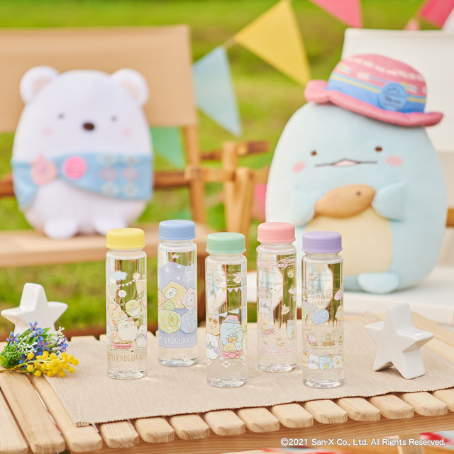 H賞：キャンプクリアボトル（イメージ）・ 1回650円（税込）（C）2021 San-X Co., Ltd. All Rights Reserved.