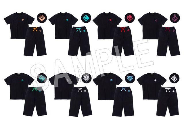 「TVアニメ『呪術廻戦』ワンマイルウェア セットアップ（全8種）」各7,700円（税込）（C）芥見下々／集英社・呪術廻戦製作委員会