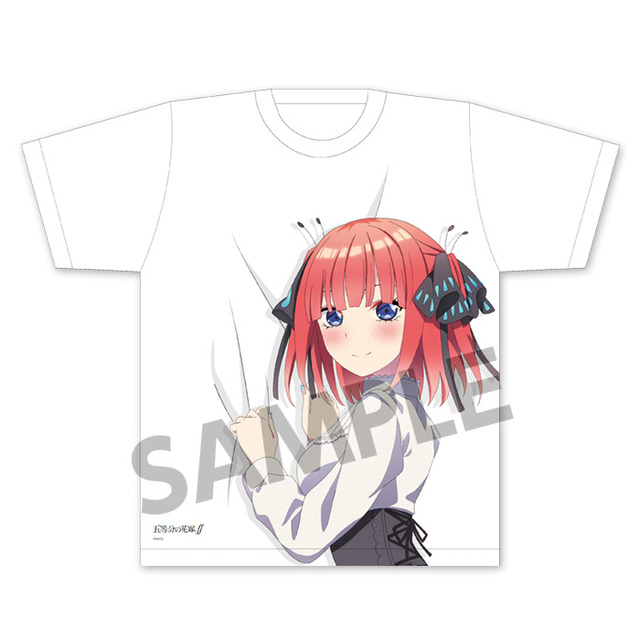 「五等分の花嫁∬ 描き下ろし抱きつかれTシャツ」各5,500円（税込）（C）春場ねぎ・講談社／「五等分の花嫁∬」製作委員会