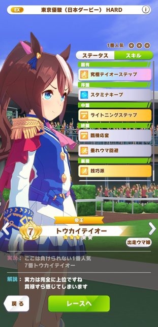 『ウマ娘』第3回レジェンドレース最後の相手に「トウカイテイオー」が登場―“コース取り系スキルばかり持ちすぎ”が弱点か