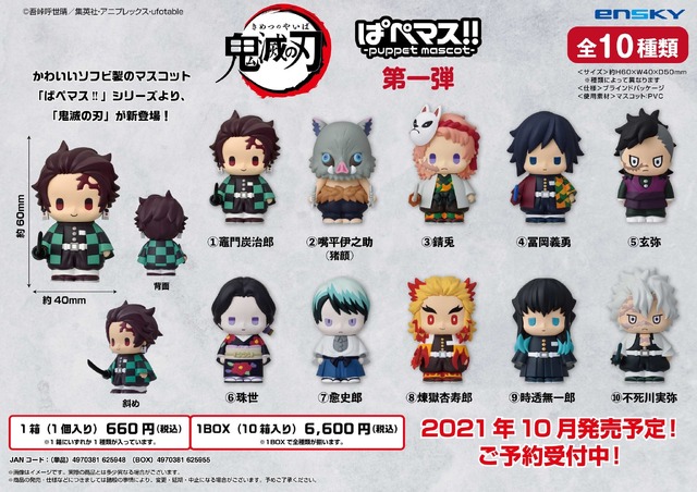 「鬼滅の刃　ぱぺマス！！第一弾　1BOX」6000円（税抜）（C）吾峠呼世晴／集英社・アニプレックス・ufotable