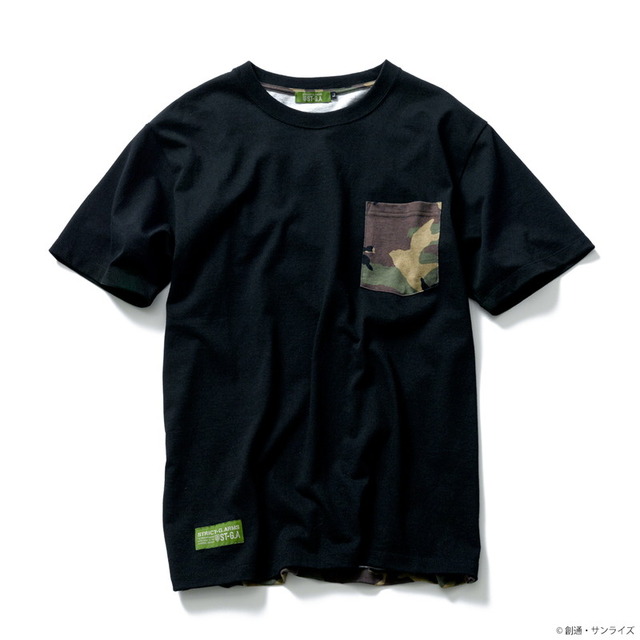 STRICT-G.ARMS『機動戦士ガンダム』 カモフラージュ切替ポケットＴシャツ ZEON FORCES 7,480円(税込)（C）創通・サンライズ