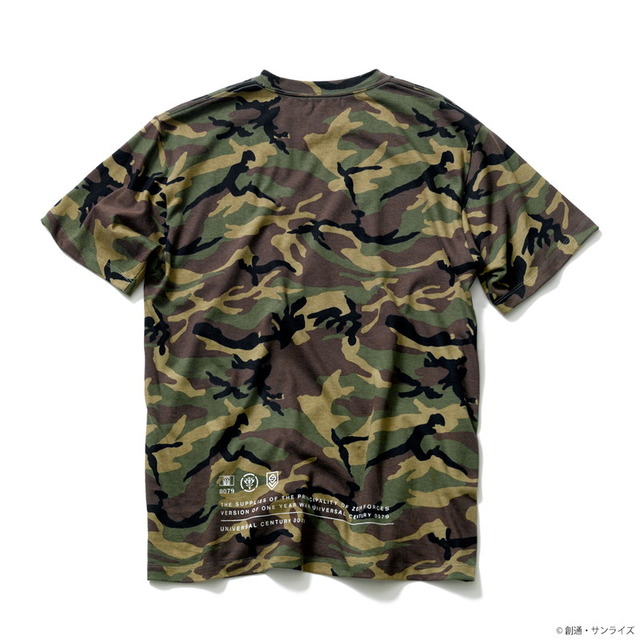 STRICT-G.ARMS『機動戦士ガンダム』 カモフラージュ総柄Ｔシャツ ZEON FORCES 7,480円(税込)（C）創通・サンライズ