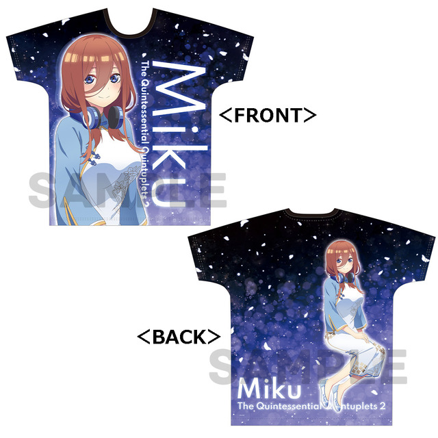 「『五等分の花嫁∬』フルグラフィックTシャツ」（C）春場ねぎ・講談社／「五等分の花嫁∬」製作委員会