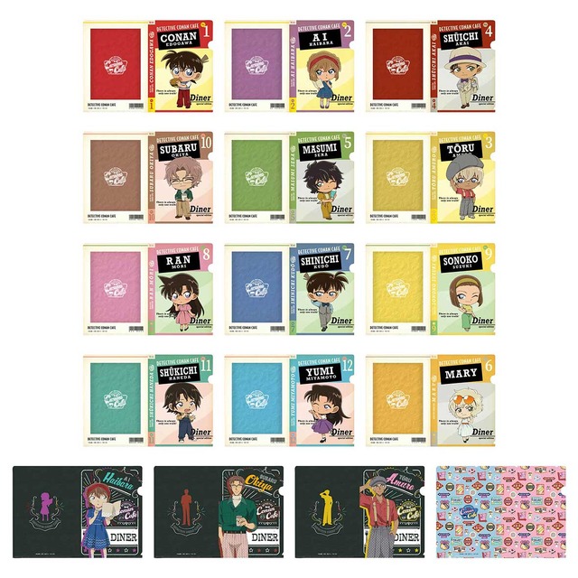 E 賞（全 16 種）ミニクリアファイル（B5）／セガ ラッキーくじオンライン「名探偵コナンカフェ -American Diner-」FILE.1 （C）青山剛昌／小学館・読売テレビ・ TMS 1996