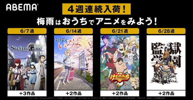 「ABEMA」6月新入荷アニメ