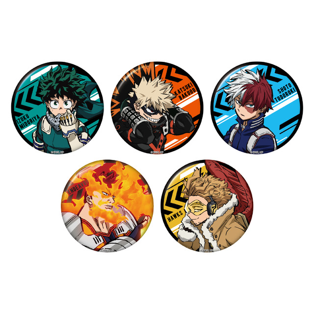 「『僕のヒーローアカデミア THE MOVIE　ワールド ヒーローズ ミッション』公開記念フェア in 東急ハンズ」トレーディングホログラム缶バッジ（C）堀越耕平／集英社・僕のヒーローアカデミア製作委員会（C）2021「僕のヒーローアカデミアTHE MOVIE」製作委員会（C）堀越耕平／集英社