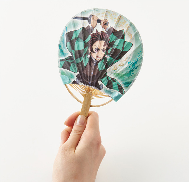 「竈門炭治郎」鬼滅の刃　竹うちわ《豆だより》（C）吾峠呼世晴／集英社・アニプレックス・ufotable