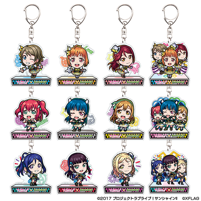 「ラブライブ！サンシャイン!!×モンスト」アクリルキーホルダーコレクションKU-RU-KU-RU Cruller!（C）2017 プロジェクトラブライブ！サンシャイン!!（C）XFLAG