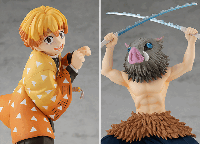 「POP UP PARADE 鬼滅の刃 我妻善逸」「POP UP PARADE 鬼滅の刃 嘴平伊之助」3545円（税抜）（C）吾峠呼世晴／集英社・アニプレックス・ufotable