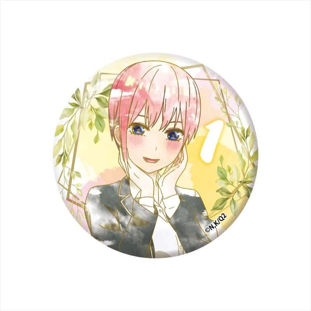 「五等分の花嫁∬　水彩アート 缶バッジA」（C）1995-2021, Tokyo Broadcasting System Television, Inc. All Rights Reserved