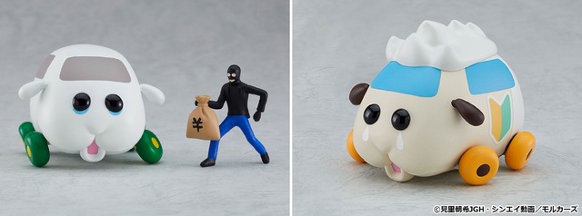 「MODEROID くみたてモルカー」シリーズ 各1800円（税込）（C）見里朝希JGH・シンエイ動画／モルカーズ