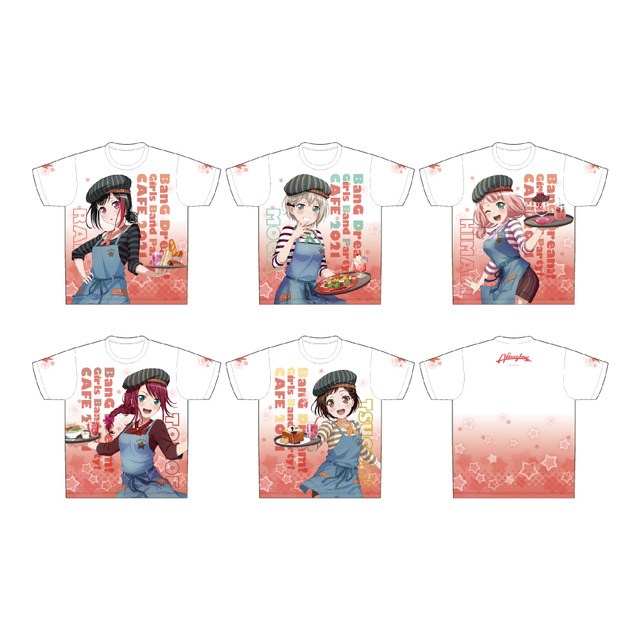 「バンドリ！ ガールズバンドパーティ！カフェ 2021」フルグラフィックTシャツ（C）BanG Dream! Project（C）Craft Egg Inc.（C）bushiroad All Rights Reserved.