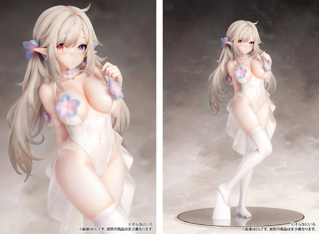 そらなにいろ氏オリジナルイラスト「純白エロフ」 1/6スケール 塗装済み完成品フィギュア（C）そらなにいろ