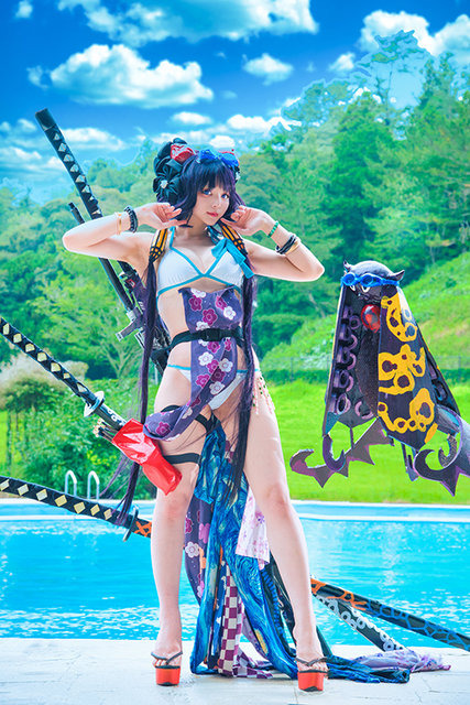 葛飾北斎（水着）／モデル：きっか（@kikka_cos）