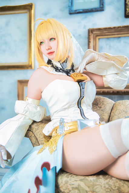 ネロ・クラウディウス（ブライド）／モデル：ねぎこ（@Luxaky920）、撮影：HATA（@HATA86899256）