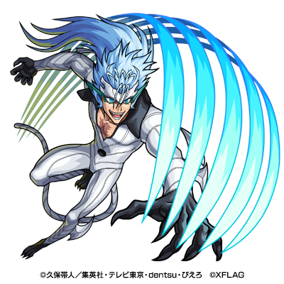 『モンスターストライク』×『BLEACH』光属性 ★6第 6 十刃グリムジョー・ジャガージャック（進化合成後）（C）久保帯人／集英社・テレビ東京・dentsu・ぴえろ