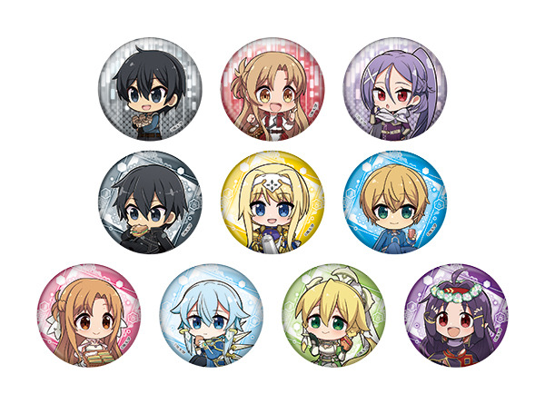 「セガコラボカフェ 劇場版 ソードアート・オンライン -プログレッシブ- 星なき夜のアリア」ソードアート･オンライン デフォルメ缶バッジ ～セガコラボカフェ2021ver.～（全10種）（C）2020 川原 礫/KADOKAWA/SAO-P Project（C）GENDA SEGA Entertainment Inc.