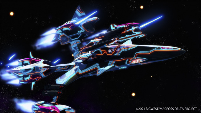 「『劇場版マクロスΔ 絶対LIVE!!!!!!』場面カット」（C）2021 BIGWEST/MACROSS DELTA PROJECT