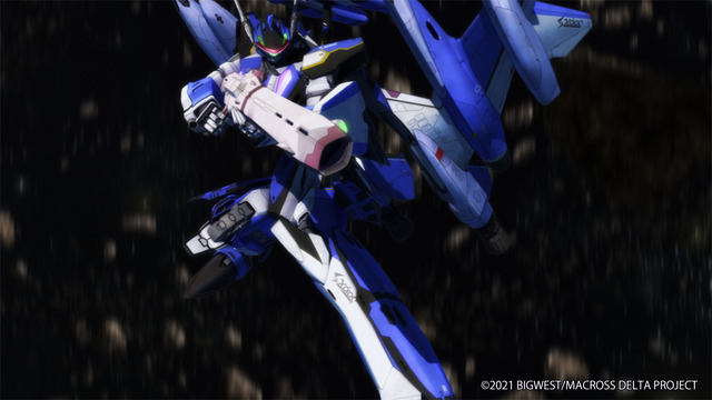 「『劇場版マクロスΔ 絶対LIVE!!!!!!』場面カット」（C）2021 BIGWEST/MACROSS DELTA PROJECT