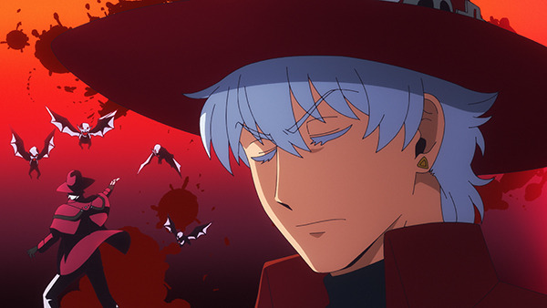 『吸血鬼すぐ死ぬ』第1話「退治人（ハンター）来たりて空を飛ぶ 前編」先行場面カット（C）盆ノ木至（秋田書店）／製作委員会すぐ死ぬ