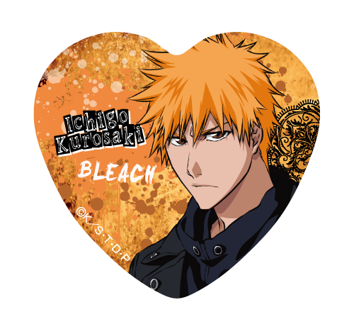 『BLEACH』オンラインくじ「BLACK & ROCK」ハート型缶バッジ(C)久保帯人／集英社・テレビ東京・dentsu・ぴえろ