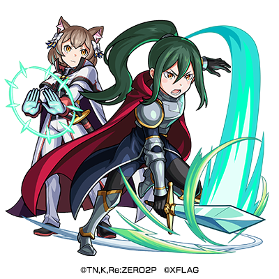 木属性 ★5　王選候補者とその騎士 クルシュ＆フェリス（進化合成後）（C）長月達平・株式会社 KADOKAWA 刊／Re:ゼロから始める異世界生活 2 製作委員会