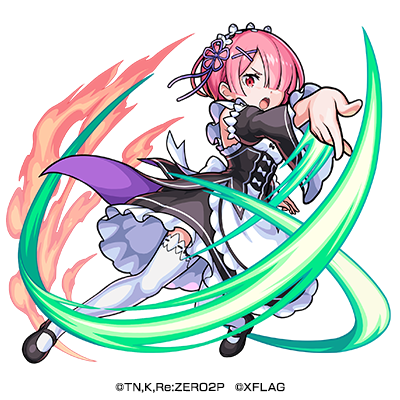 火属性 ★6　ロズワール邸のメイド ラム（獣神化後）（C）長月達平・株式会社 KADOKAWA 刊／Re:ゼロから始める異世界生活 2 製作委員会