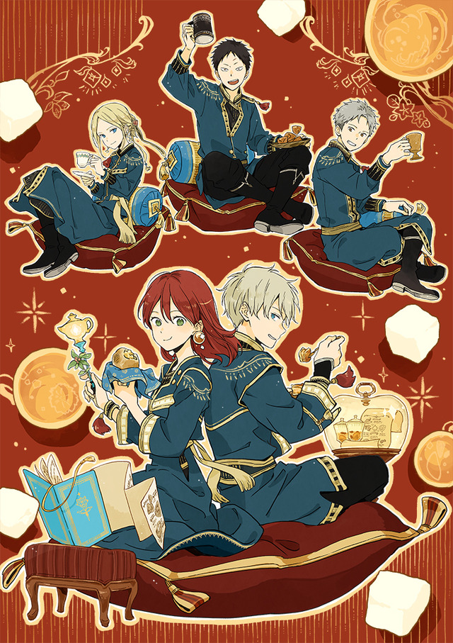 「15th Anniversary 赤髪の白雪姫コラボレーションカフェ」描きおろしイラスト(C)あきづき空太／白泉社