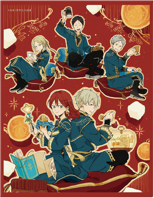 「15th Anniversary 赤髪の白雪姫コラボレーションカフェ」キャラファインボード(C)あきづき空太／白泉社