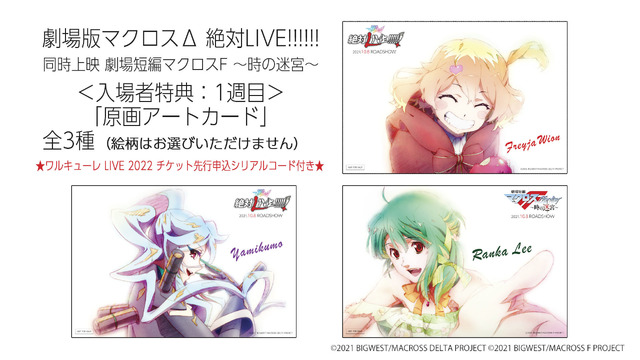原画アートカード＜劇場⼊場者特典1週⽬＞（C）2021 BIGWEST/MACROSS DELTA PROJECT（C）2021 BIGWEST/MACROSS F PROJECT