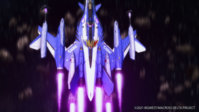 「『劇場版マクロスΔ 絶対LIVE!!!!!!』場面カット」（C）2021 BIGWEST/MACROSS DELTA PROJECT