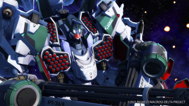 「『劇場版マクロスΔ 絶対LIVE!!!!!!』場面カット」（C）2021 BIGWEST/MACROSS DELTA PROJECT