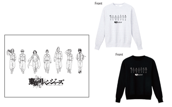 【東京リベンジャーズ】プリントスウェット モノクロプリントver（C）和久井健・講談社／アニメ「東京リベンジャーズ」製作委員会