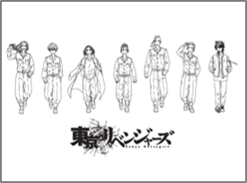 【東京リベンジャーズ】プリントスウェット モノクロプリントver（C）和久井健・講談社／アニメ「東京リベンジャーズ」製作委員会