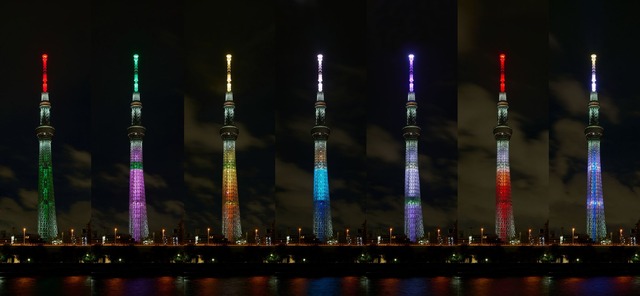 「『鬼滅の刃』 天空への願い TOKYO SKYTREE(R)」特別ライティング(C)吾峠呼世晴／集英社・アニプレックス・ufotable(C)TOKYO-SKYTREE