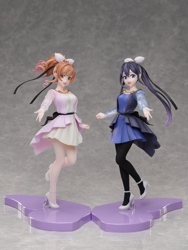 「美山鈴音 1/7スケールフィギュア」「花野井玲那　1/7スケールフィギュア」(C)SELECTION PROJECT PARTNERS