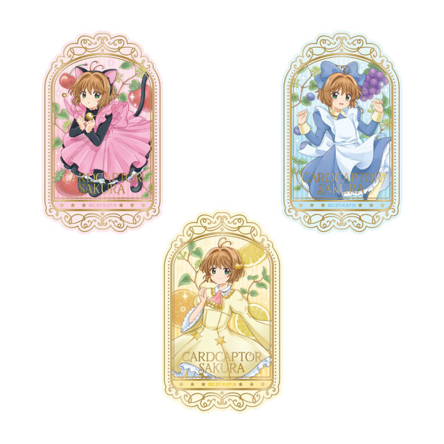 「カードキャプターさくらカフェ」箔押しステッカー「さくらA・B・C」（C）CLAMP・ST/講談社・NEP・NHK