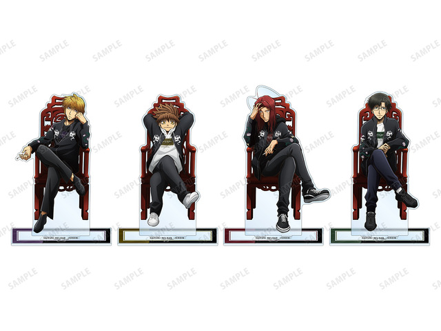 「描き下ろしイラスト 花鳥風月ver. 特大アクリルスタンド（全4種）」各3,300円（税込）（C）峰倉かずや・一迅社／最遊記RE PROJECT